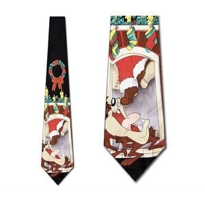 Looney Tunes Mania Silk Christmas Tie 90's